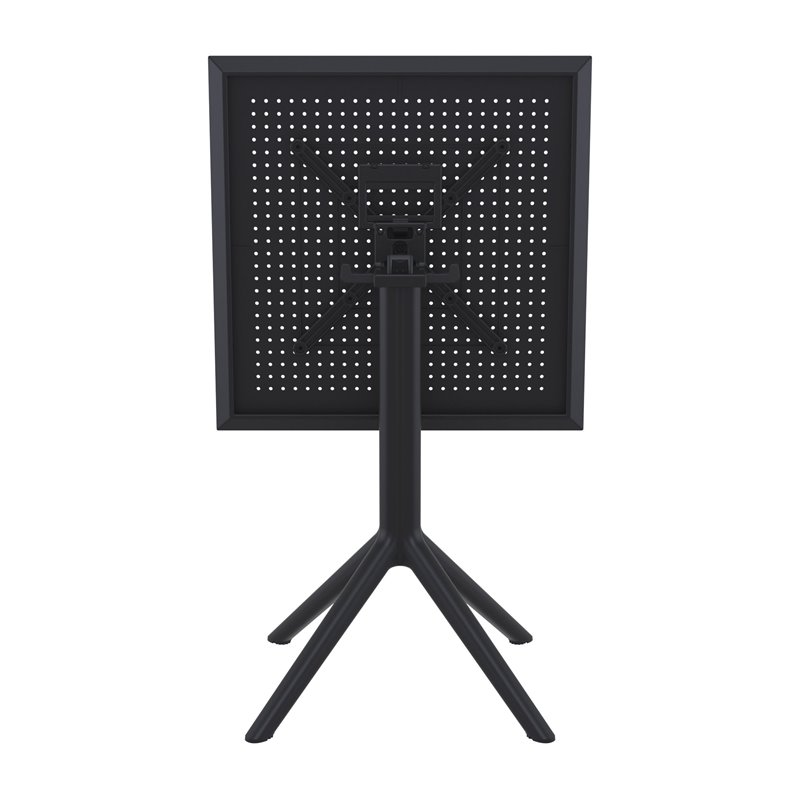 Sky 24 inch Square Folding Table in Black finish