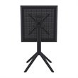 Sky 24 inch Square Folding Table in Black finish