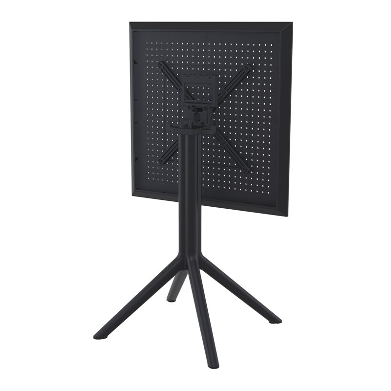 Sky 24 inch Square Folding Table in Black finish