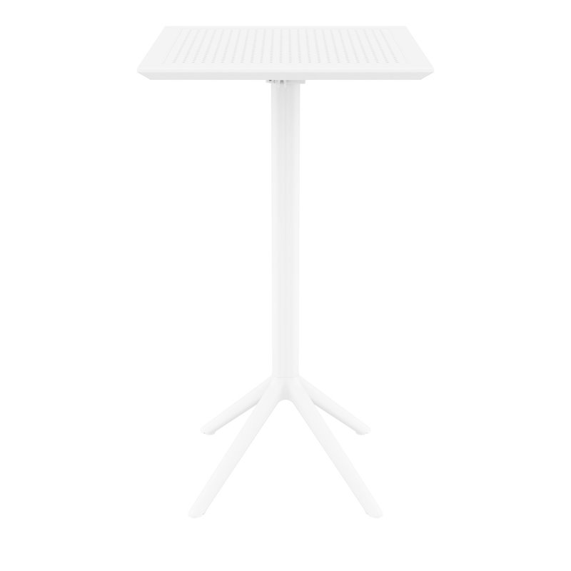 Sky 24 inch Square Folding Bar Table in White finish