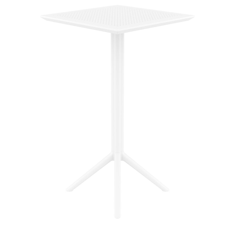 Sky 24 inch Square Folding Bar Table in White finish