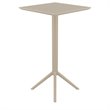 Sky 24 inch Square Folding Bar Table in Taupe finish