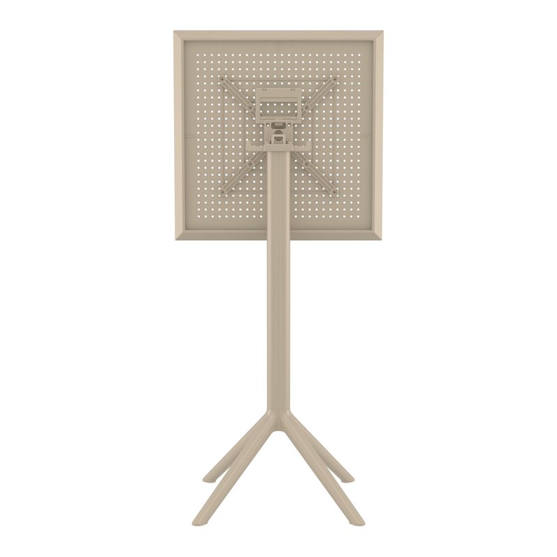 Sky 24 inch Square Folding Bar Table in Taupe finish