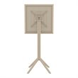 Sky 24 inch Square Folding Bar Table in Taupe finish