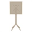 Sky 24 inch Square Folding Bar Table in Taupe finish