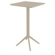 Sky 24 inch Square Folding Bar Table in Taupe finish