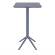 Sky 24 inch Square Folding Bar Table in Dark Gray finish