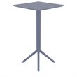 Sky 24 inch Square Folding Bar Table in Dark Gray finish