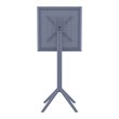 Sky 24 inch Square Folding Bar Table in Dark Gray finish