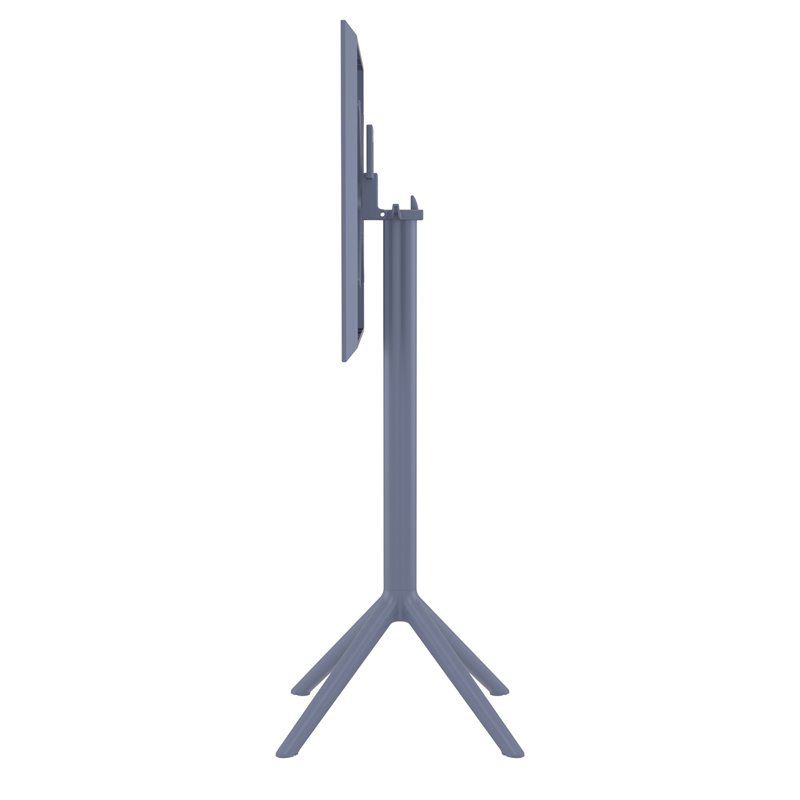 Sky 24 inch Square Folding Bar Table in Dark Gray finish