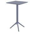 Sky 24 inch Square Folding Bar Table in Dark Gray finish