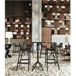 Sky 24 inch Square Folding Bar Table in Black finish