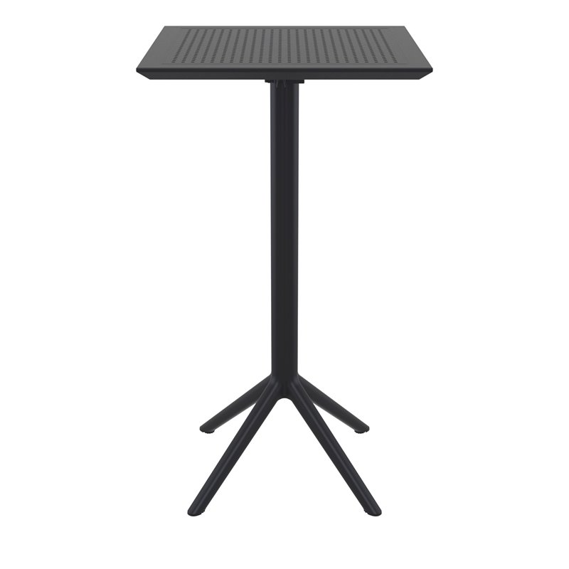 Sky 24 inch Square Folding Bar Table in Black finish