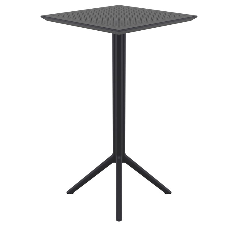 Sky 24 inch Square Folding Bar Table in Black finish