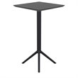 Sky 24 inch Square Folding Bar Table in Black finish