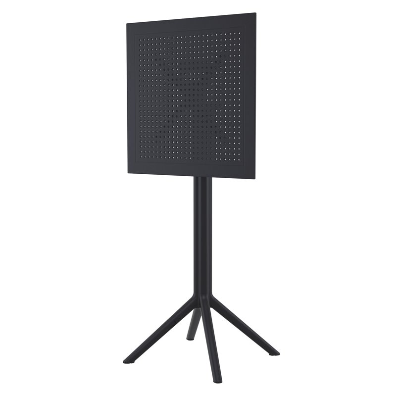 Sky 24 inch Square Folding Bar Table in Black finish
