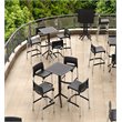 Sky 24 inch Square Folding Bar Table in Black finish