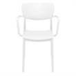 Compamia Lisa Outdoor Dining Arm Chair in White Finish