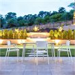Compamia Lisa Outdoor Dining Arm Chair in White Finish