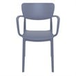 Compamia Lisa Dining Arm Chair in Dark Gray Finish