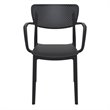 Compamia Loft Indoor and Outdoor Dining Arm Chair in Black