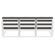 Mykonos Patio Sofa White with Acrylic Fabric Charcoal Cushions