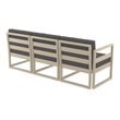 Mykonos Patio Sofa Taupe with Acrylic Fabric Charcoal Cushions