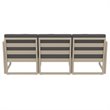 Mykonos Patio Sofa Taupe with Acrylic Fabric Charcoal Cushions