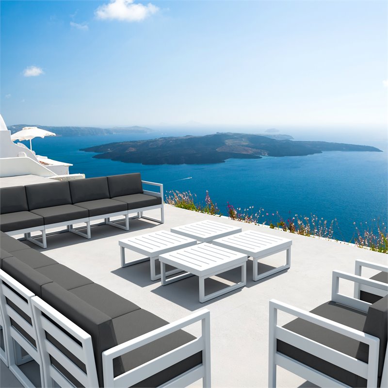 Mykonos Square Coffee Table White