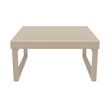 Compamia Mykonos Square Coffee Table in Taupe finish