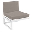 Compamia Mykonos Extension White with Acrylic Fabric Taupe Cushion