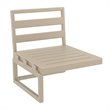 Compamia Mykonos Extension in Taupe finish with Acrylic Fabric Natural Cushion