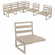 Compamia Mykonos Extension in Taupe finish with Acrylic Fabric Natural Cushion