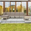 Compamia Mykonos Extension Taupe with Acrylic Fabric Taupe Cushion