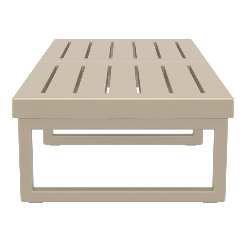 Compamia Mykonos Rectangle Lounge Coffee Table in Taupe Finish