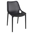 Compamia Air Square Dining Set with 4 Chairs Black