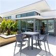 Compamia Air Square Dining Set with 4 Chairs Dark Gray
