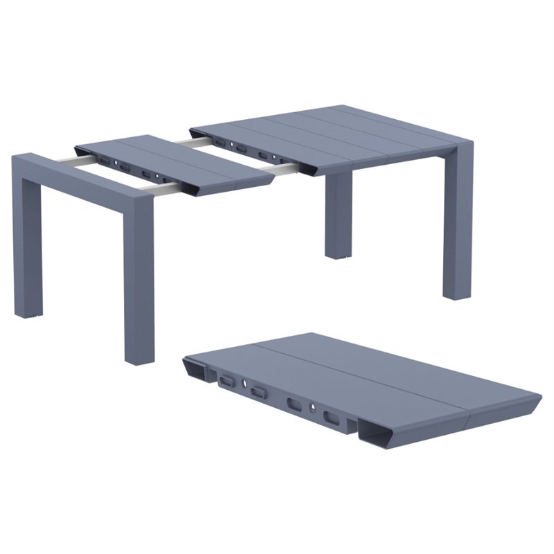 Compamia Air XL Extension 5 Piece Dining Set in Dark Gray