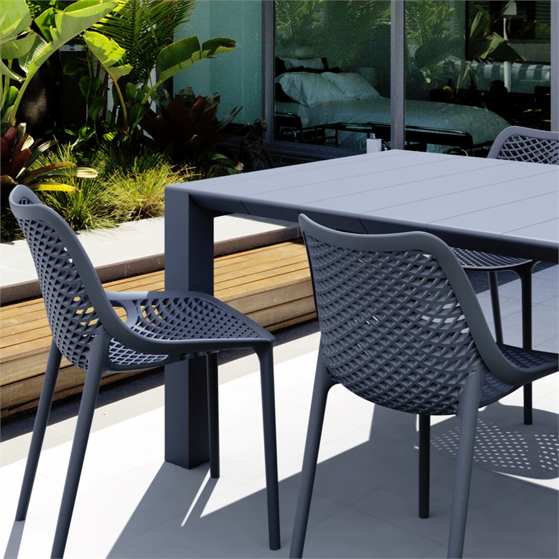 Compamia Air Extension 5 Piece Dining Set Dark Gray