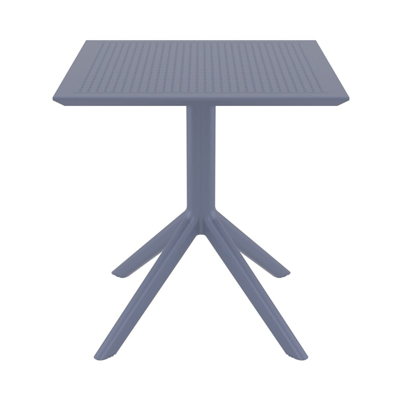 Compamia Lucy Outdoor Bistro Set 3 Piece with 27 inch Table Top Dark Gray