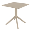 Compamia Lucy Outdoor Bistro Set 3 Piece with 27 inch Table Top Taupe