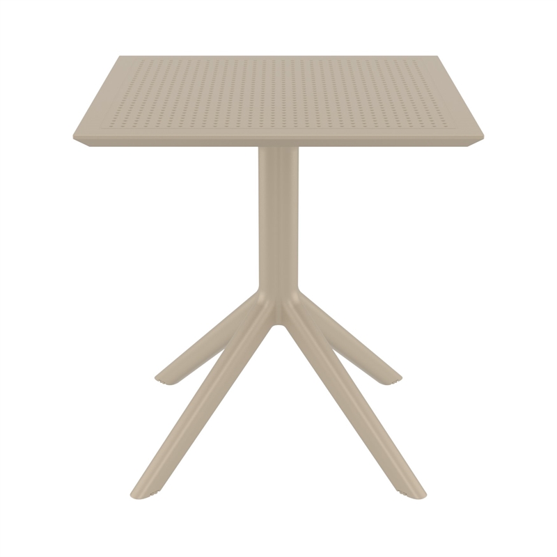 Compamia Lucy Outdoor Bistro Set 3 Piece with 27 inch Table Top Taupe