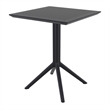 Compamia Lucy 3 Piece Outdoor Bistro Set with 24 inch Square Table Top Black