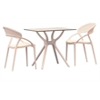 Compamia Sunset Dining Set with 2 Chairs - White