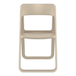 Compamia Dream Commercial Grade Folding Resin Outdoor Chair Taupe