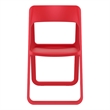 Compamia Dream Commercial Grade Folding Resin Outdoor Chair Red