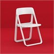 Compamia Dream Polypropylene Resin Outdoor Folding Chair in White