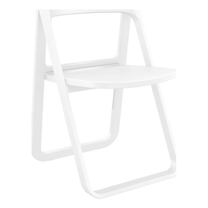 Compamia Dream Polypropylene Resin Outdoor Folding Chair in White