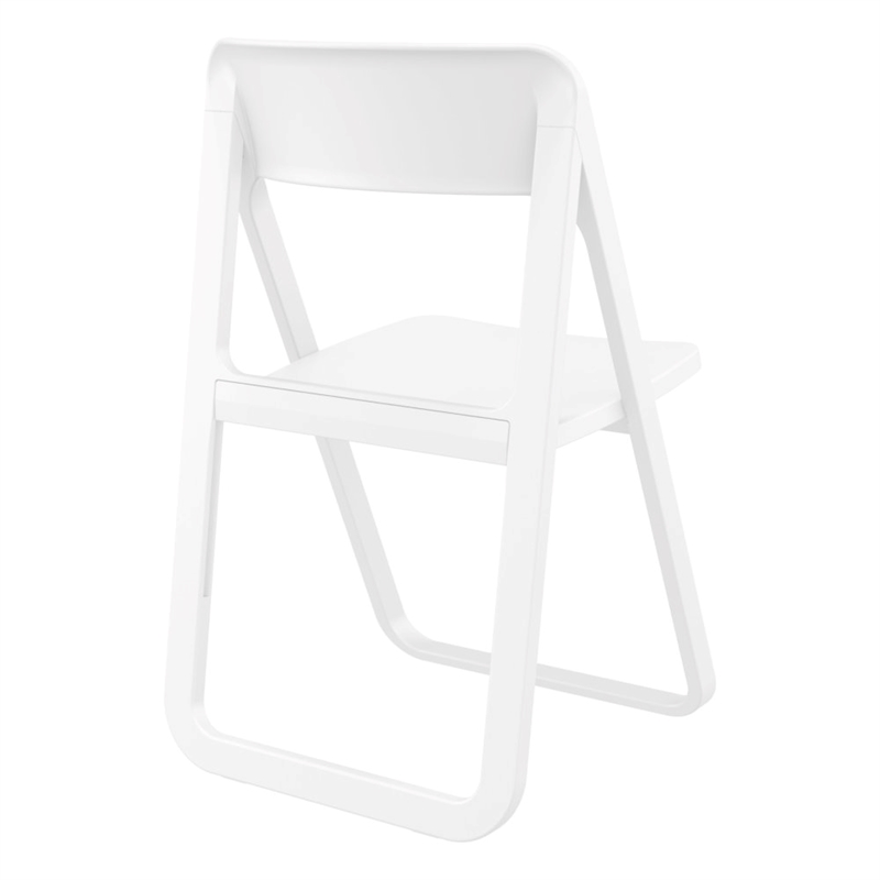 Compamia Dream Polypropylene Resin Outdoor Folding Chair in White