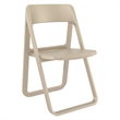 Compamia Dream Folding Outdoor Bistro Set with 2 Chairs - Taupe